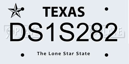 DS1S282 Texas License Plate