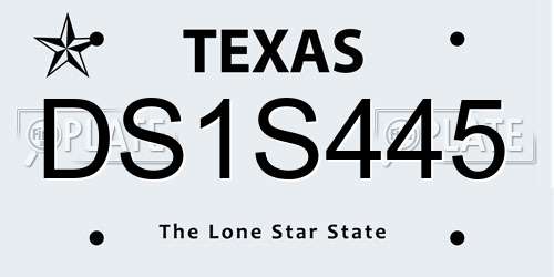 DS1S445 Texas License Plate