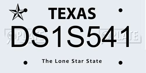 DS1S541 Texas License Plate