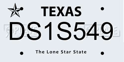 DS1S549 Texas License Plate