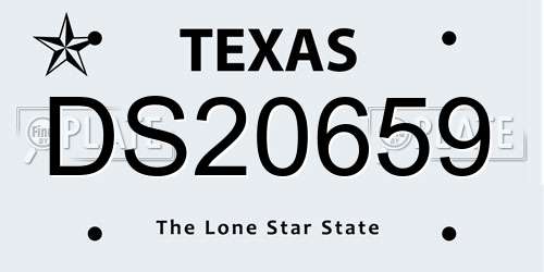 DS20659 Texas License Plate