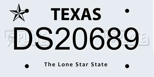DS20689 Texas License Plate