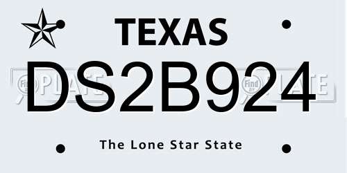 DS2B924 Texas License Plate