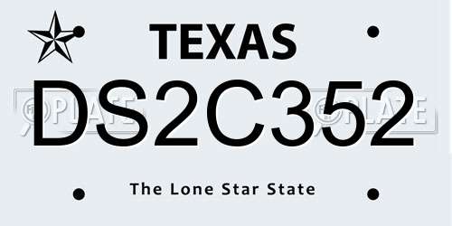 DS2C352 Texas License Plate