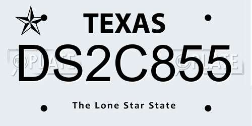 DS2C855 Texas License Plate