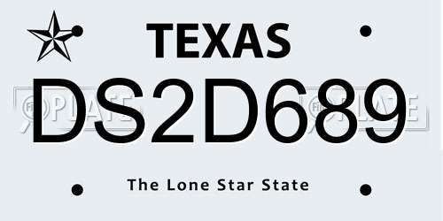 DS2D689 Texas License Plate