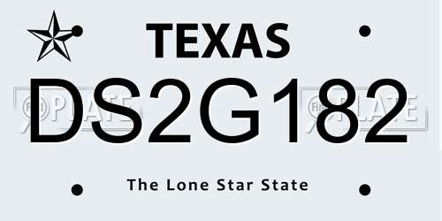 DS2G182 Texas License Plate