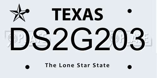 DS2G203 Texas License Plate
