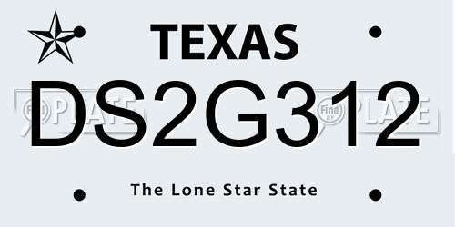 DS2G312 Texas License Plate