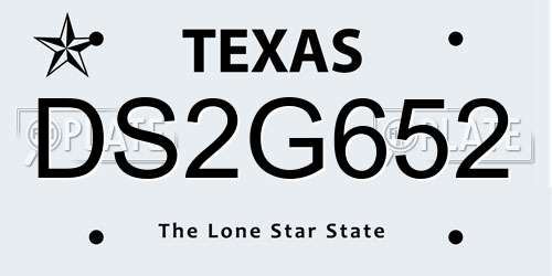 DS2G652 Texas License Plate