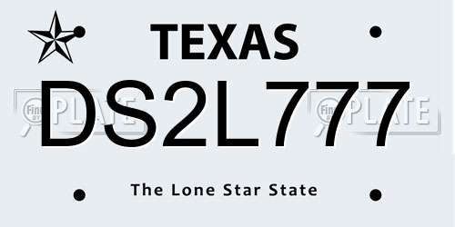 DS2L777 Texas License Plate