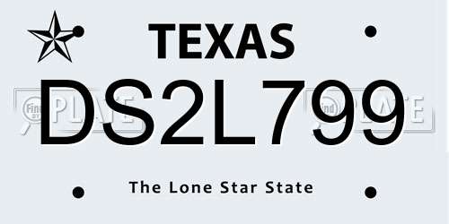 DS2L799 Texas License Plate
