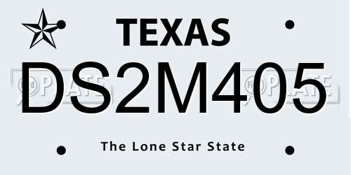DS2M405 Texas License Plate