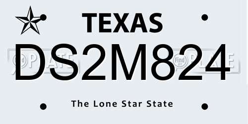 DS2M824 Texas License Plate