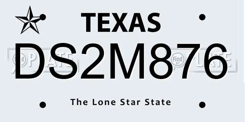DS2M876 Texas License Plate