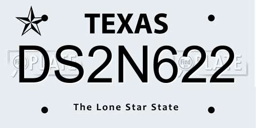 DS2N622 Texas License Plate
