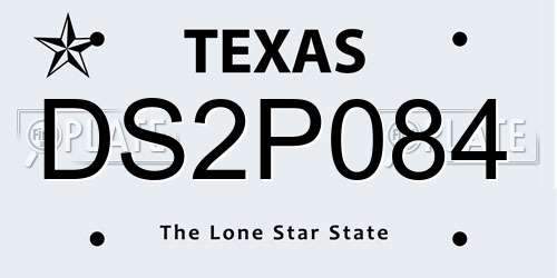 DS2P084 Texas License Plate