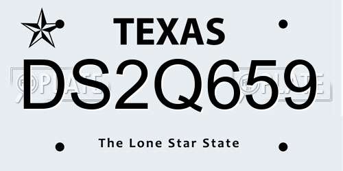DS2Q659 Texas License Plate