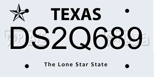 DS2Q689 Texas License Plate