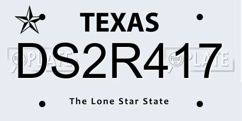 DS2R417 Texas License Plate