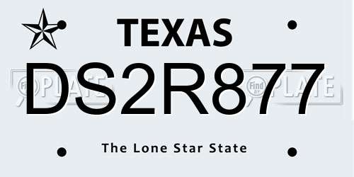 DS2R877 Texas License Plate