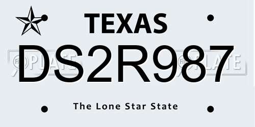DS2R987 Texas License Plate