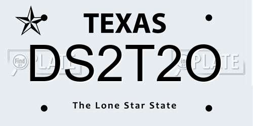DS2T2O Texas License Plate