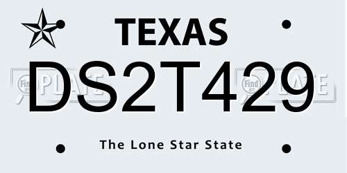 DS2T429 Texas License Plate