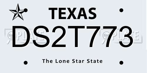 DS2T773 Texas License Plate