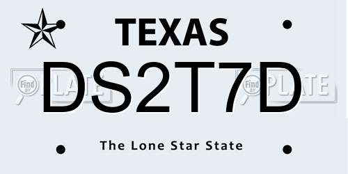 DS2T7D Texas License Plate