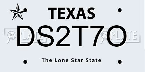 DS2T7O Texas License Plate