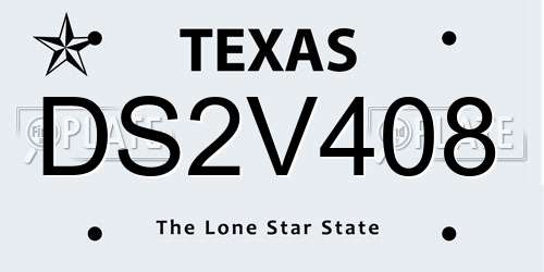 DS2V408 Texas License Plate