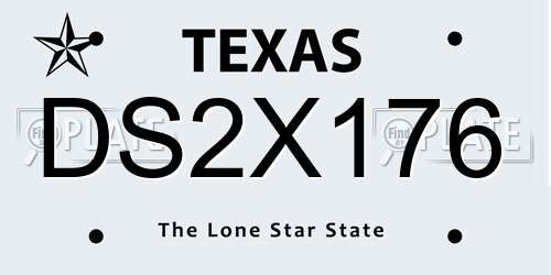 DS2X176 Texas License Plate