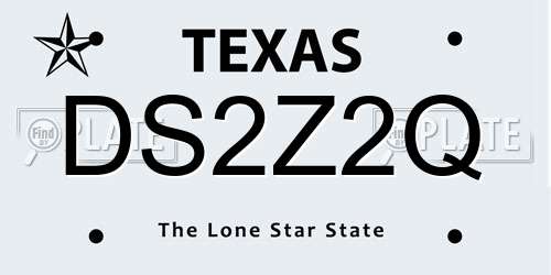 DS2Z2Q Texas License Plate