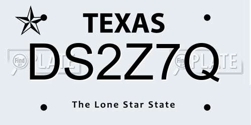 DS2Z7Q Texas License Plate