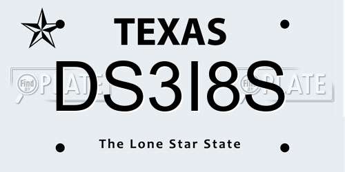 DS3I8S Texas License Plate