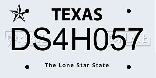 DS4H057 Texas License Plate