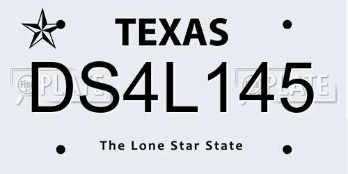 DS4L145 Texas License Plate