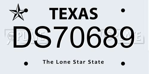 DS70689 Texas License Plate