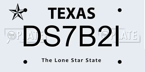 DS7B2I Texas License Plate