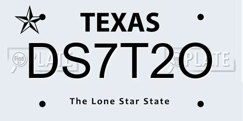 DS7T2O Texas License Plate