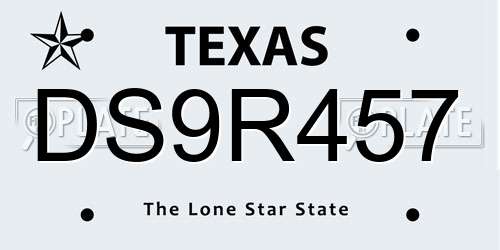 DS9R457 Texas License Plate