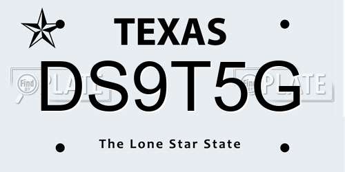DS9T5G Texas License Plate