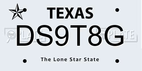 DS9T8G Texas License Plate