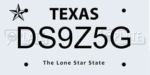 DS9Z5G Texas License Plate