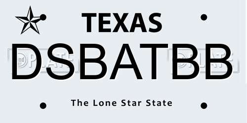 DSBATBB Texas License Plate