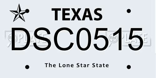 DSC0515 Texas License Plate