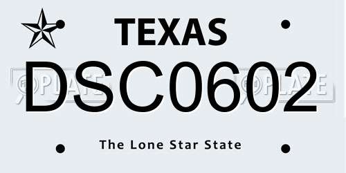 DSC0602 Texas License Plate