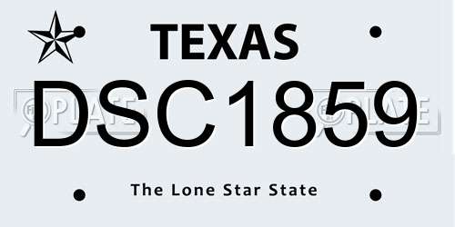 DSC1859 Texas License Plate