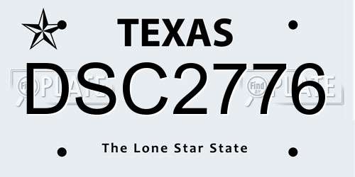 DSC2776 Texas License Plate